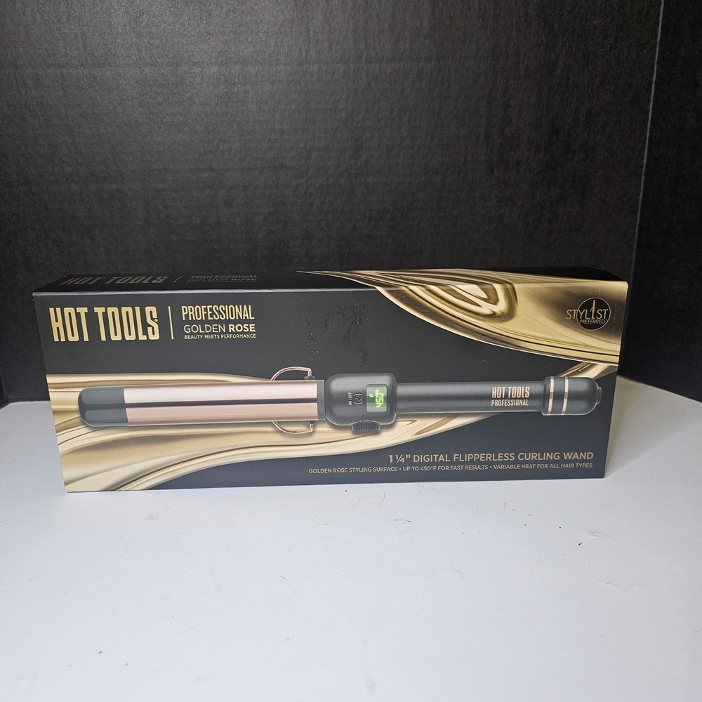 Hot Tools Professional Golden Rose 1.25" Digital Curling Wand New in Box
